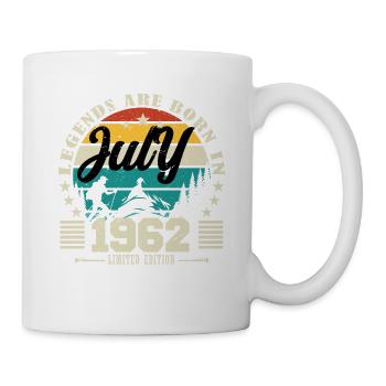 Juli 1962. Geburtstagsgeschenk Juli 1962. - Tasse - Weiß - Rechts