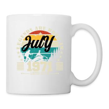 Juli 1971. Geburtstagsgeschenk Juli 1971. - Tasse - Weiß - Rechts