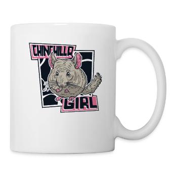 Chinchilla Girl Longhair Shorttail Long Tail - Mug blanc - blanc - Droite