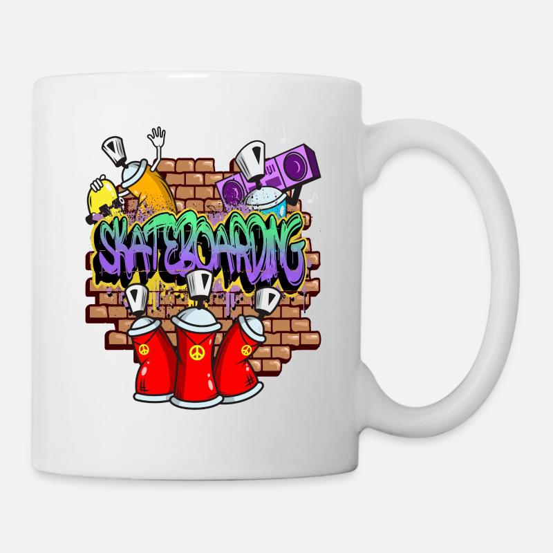 Skateboarding Skater Board Graffiti Spray Sprayer - Tasse - Weiß