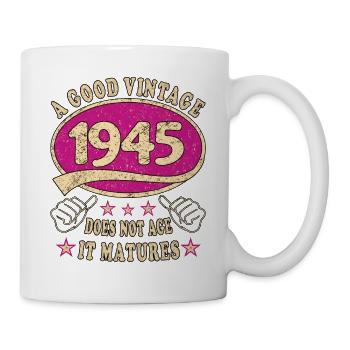 78ème Anniversaire 1945 '78 Bon Millésime - Mug blanc - blanc - Droite