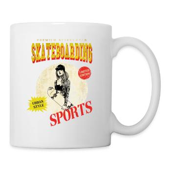 Skateboarding Skaterin Skater Girl Skateboard Sk8 - Tasse - Weiß - Rechts