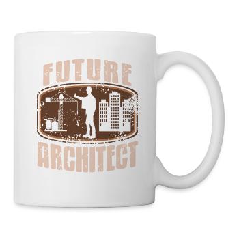 Future Architect Retro Architecture Student - Mug - white - Right