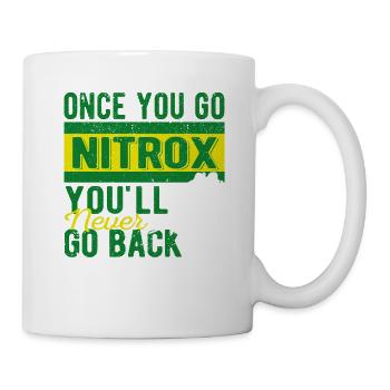 Une fois plongé avec du Nitrox, il n’y a pas de retour en arrière - Mug blanc - blanc - Droite