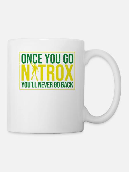 Einmal mit Nitrox getaucht, gibt es kein Zurück - Tasse - Weiß