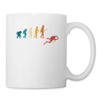Évolution du plongeur drôle de plongeur - Mug blanc - blanc - Droite