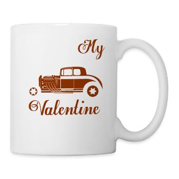 Mon hot rod est mes voitures classiques rétro de la Saint-Valentin - Mug blanc - blanc - Droite