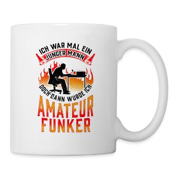 Amateurfunker war mal jung Hobbyfunker - Tasse - Weiß - Rechts