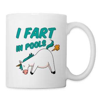 Je pète dans les piscines 2 - Mug blanc - blanc - Droite