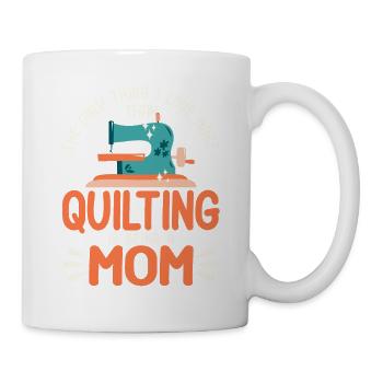 Cadeau de courtepointe Couture Tricot Quilter - Mug blanc - blanc - Droite