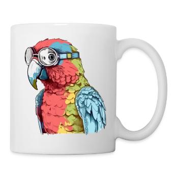 Pecco, der Brillenpapagei - Tasse - Weiß - Rechts