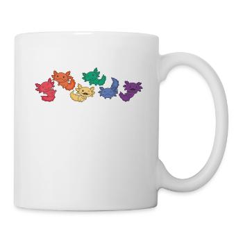 Regenbogen Axolotl Flag Pride LGBTQ süße Axolotls - Tasse - Weiß - Rechts