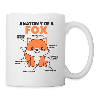 süßer Fuchs Erklärung Anatomy of a Fox - Tasse - Weiß - Rechts