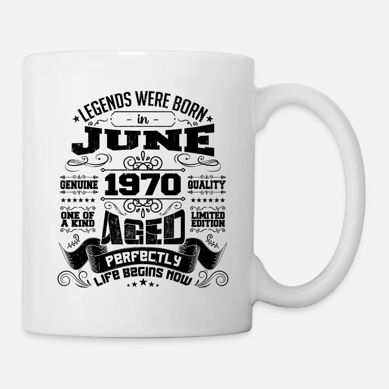 1970 Juni Jubiläum 1970 Juni | geboren im Juni 1970 - Tasse - Weiß