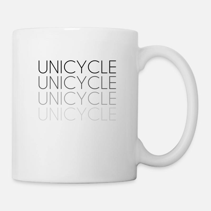 Einrad Schriftzug - Tasse - Weiß