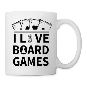 boardgame chess backgammon game night - Tasse - Weiß - Rechts