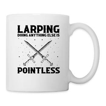 Fantasy role-playing game quote for sword fighting - Mug - white - Right
