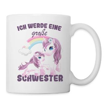 Ich Werde Eine Große Schwester 2025 - Tasse - Weiß - Rechts