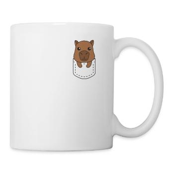 Capybara in pocket sweet capybara in breast pocket - Mug - white - Right