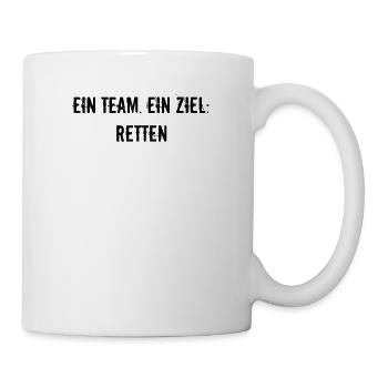 Feuerwehr - Ein Team. Ein Ziel: Retten - Tasse - Weiß - Rechts