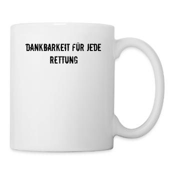 Feuerwehr - Dankbarkeit für jede Rettung - Tasse - Weiß - Rechts