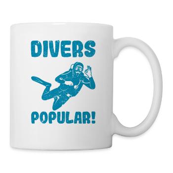 Taucher, die Masken trugen, bevor sie populär - Tasse - Weiß - Rechts