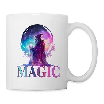 Magischer Zauberer mit Glaskugel für einen - Tasse - Weiß - Rechts