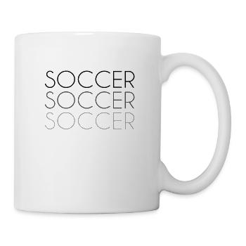 Fußball Schriftzug - Tasse - Weiß - Rechts