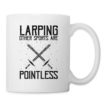 Larping pour les jeux de rôle fantastiques et les combats à l’épée - Mug blanc - blanc - Droite
