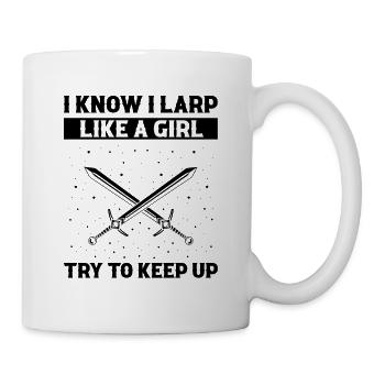 Larping for fantasy role-playing games and sword fights - Mug - white - Right