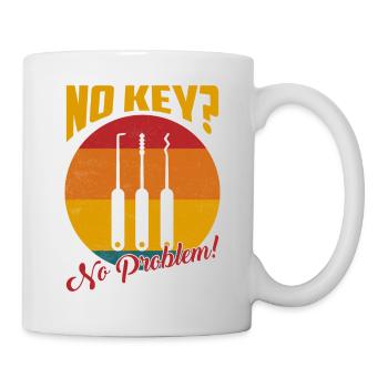 No Key? No Problem! Locksmith Lockpicker - Tasse - Weiß - Rechts
