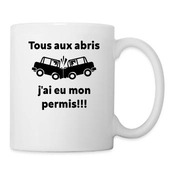 J'ai Eu Mon Permis ! - Mug blanc - blanc - Droite