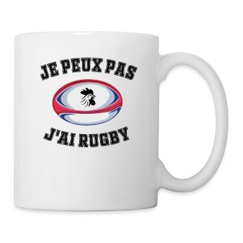Pas Dispo, Rugby Oblige - Mug blanc - blanc - Droite