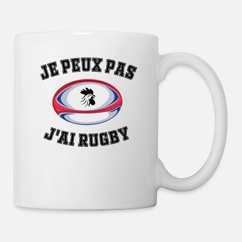 Pas Dispo, Rugby Oblige - Mug blanc - blanc