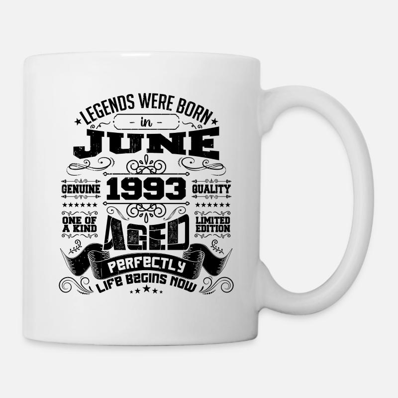 1993 Juni Jubiläum 1993 Juni | geboren im Juni 1993 - Tasse - Weiß