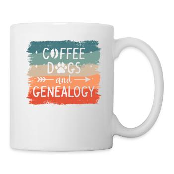 Coffee Dogs And Genealogy Genealogist Genealogists - Mug - white - Right