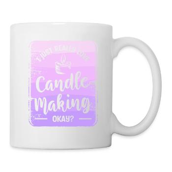 J’aime vraiment faire des bougies Okay Craft - Mug blanc - blanc - Droite