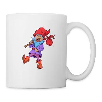 Nain de jardin en randonnée - Mug blanc - blanc - Droite