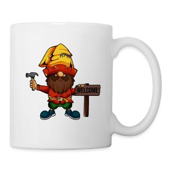 Garden gnome says welcome - Mug - white - Right