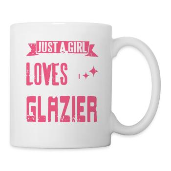 Juste une fille qui aime être un vitrier rétro drôle - Mug blanc - blanc - Droite