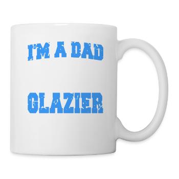 Je suis un papa et un vitrier Rien ne me fait peur - Mug blanc - blanc - Droite