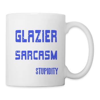 Je suis un vitrier Mon niveau de sarcasme dépend de drôle - Mug blanc - blanc - Droite