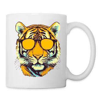 Tigy, der bebrillte Tiger - Tasse - Weiß - Rechts