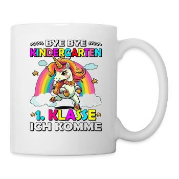 Bye Kindergarten | Schulanfang | Einschulung - Tasse - Weiß - Rechts