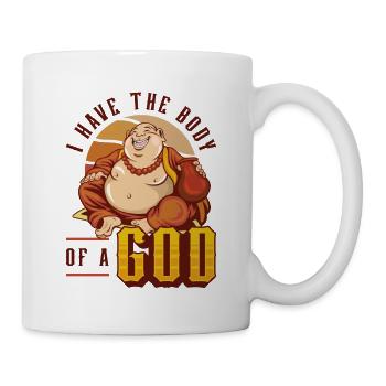 I have the body of a god, funny Buddha - Mug - white - Right