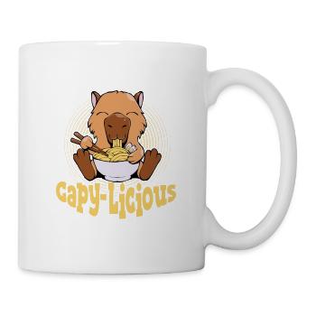 Capy-Licious Capybara Rodent Mammal - Tasse - Weiß - Rechts
