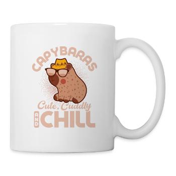 Capybaras Cute, Cuddly, and Chill Capibara Owner R - Mug - white - Right