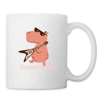 Capybaras Rock Capybara Rodent Mammal - Tasse - Weiß - Rechts