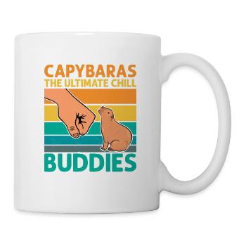 Capybaras The Ultimate Chill Buddies Capybara Rode - Mug - white - Right
