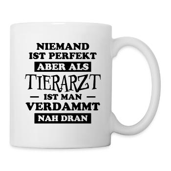 Tierarzt Lustige Spruch Beruf Tierarzt Geschenk - Tasse - Weiß - Rechts